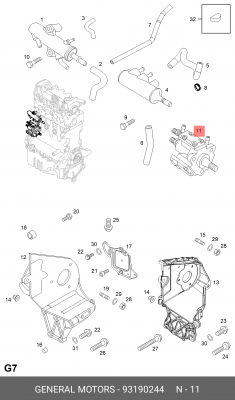 Насос высокого давления 93190244 GENERAL MOTORS