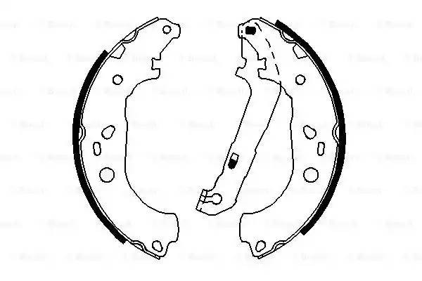 Колодки тормозные барабанные 0 986 487 696 BOSCH