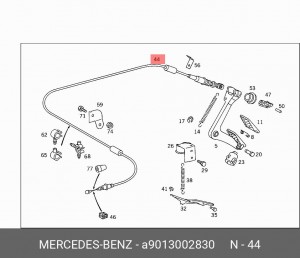 Трос педали газа - акселератора A9013002830 MERCEDES BENZ