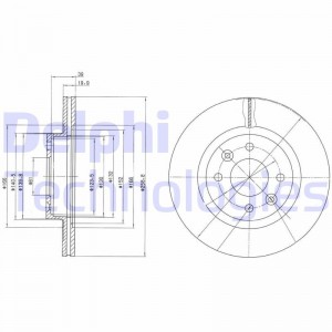 Тормозной диск BG2283 DELPHI