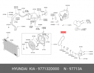 Поликлиновой ремень 97713-2D000 HYUNDAI KIA
