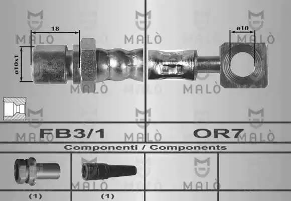 Тормозной шланг 80598 MALO