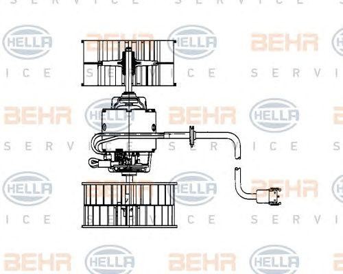 Электродвигатель, вентиляция салона 8EW009159181 HELLA