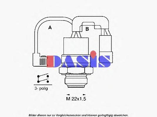 Термовыключатель, вентилятор радиатора 752014N AKS DASIS