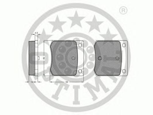 Комплект тормозных колодок, диско 9236 OPTIMAL
