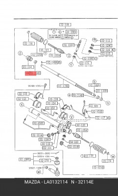 Уплотняющее кольцо LA01-32-114 MAZDA