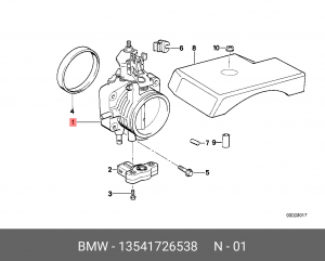 Патрубок дроссельной заслонки 13 54 1 726 538 BMW