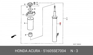 Амортизатор 51605SE7004 HONDA