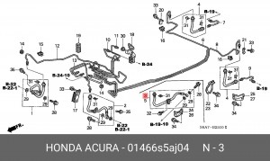 Тормозной шланг 01466S5AJ04 HONDA