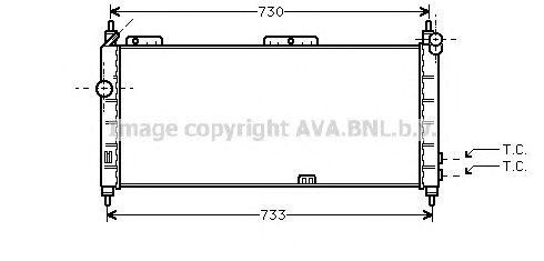 Радиатор охлаждения ДВС OL2203 AVA