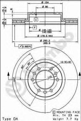 Тормозной диск 09.7723.10 BREMBO