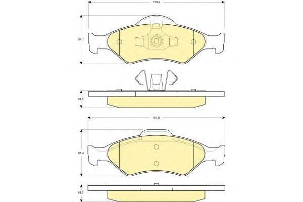 Комплект тормозных колодок, диско 6114182 GIRLING
