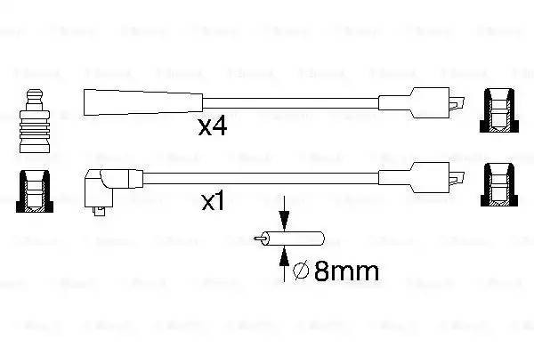 Провода высоковольтные системы зажигания (комплект) 0 986 356 868 BOSCH