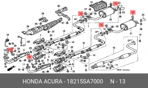 Кронштейн, система выпуска ОГ 18215SA7000 HONDA