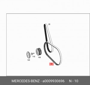 Ремень приводной A0009930696 MERCEDES BENZ