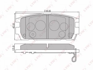 Колодки тормозные дисковые BD-3606 LYNXAUTO
