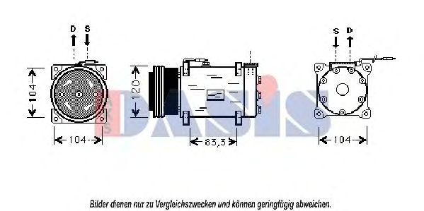 Компрессор, кондиционер 850899N AKS DASIS