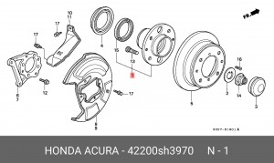 Ступица колеса 42200SH3970 HONDA