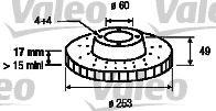 Тормозной диск 186805 VALEO PHC