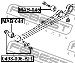 Сайлентблок заднего рычага MAB-045 FEBEST