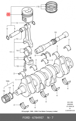 Поршень ДВС 6784957 FORD