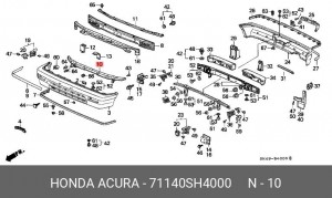 Носитель, буфер 71140SH4000 HONDA