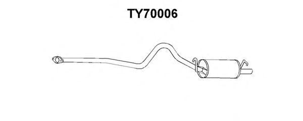 Глушитель выхлопных газов конечный TY70006 VENEPORTE