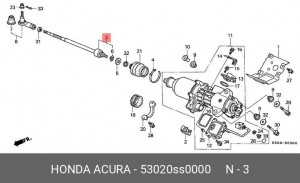 Осевой шарнир, рулевая тяга 53020SS0000 HONDA