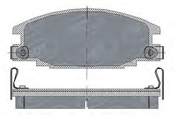 Комплект тормозных колодок, диско SP174 SCT