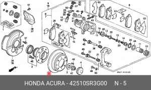Тормозной диск 42510-SR3-G00 HONDA