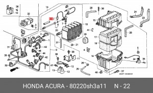 Расширительный клапан, кондиционер 80220SH3A11 HONDA