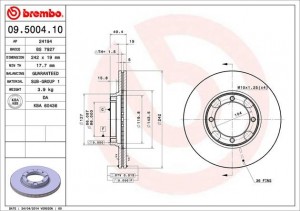 Тормозной диск 09.5004.10 BREMBO