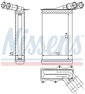 Теплообменник, отопление салона 71156 NISSENS