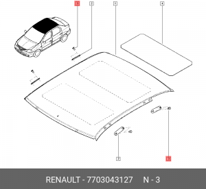 Гайка 7703043127 RENAULT