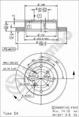 Тормозной диск 09.5857.14 BREMBO
