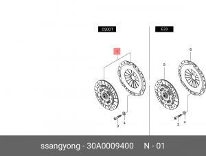 Нажимной диск сцепления 30A0009400 SSANG YONG