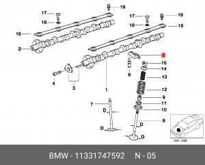 Балансир, управление двигателем 11 33 1 747 592 BMW