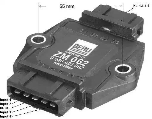 Коммутатор, система зажигания ZM062 BERU