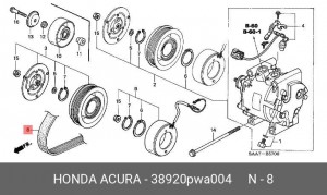 Поликлиновой ремень 38920-PWA-004 HONDA