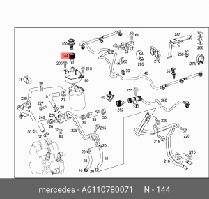 Болт крепления A 611 078 00 71 MERCEDES BENZ