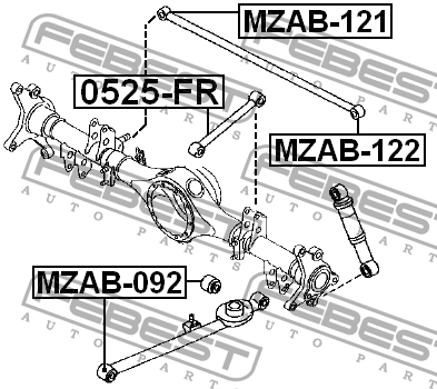 Рычаг подвески MZAB-092 FEBEST