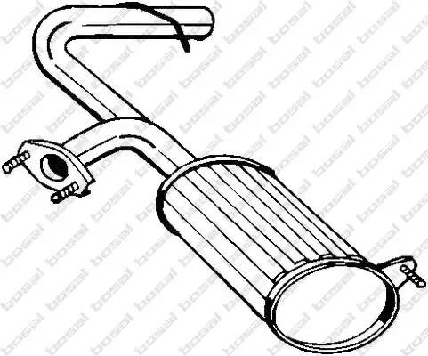 Глушитель выхлопных газов конечный 229-501 BOSAL