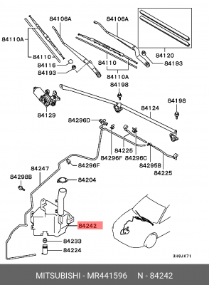 Бачок стеклоомывателя MR441596 MITSUBISHI