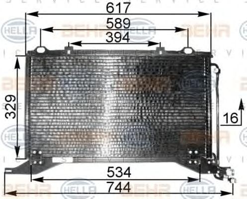 Конденсатор, кондиционер 8FC 351 037-171 HELLA