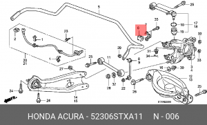 Втулка стабилизатора 52306STXA11 HONDA
