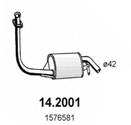 Предглушитель выхлопных газов 142001 ASSO