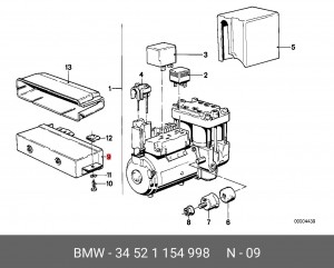 Блок управления, динамики тормоза / движения 34 52 1 154 998 BMW