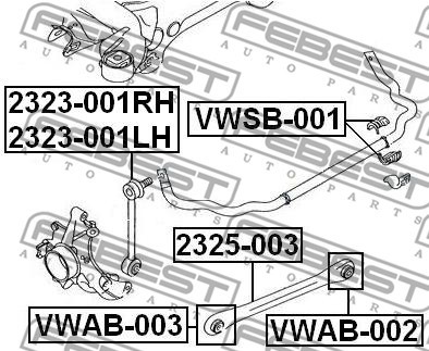 Рычаг подвески 2325-003 FEBEST