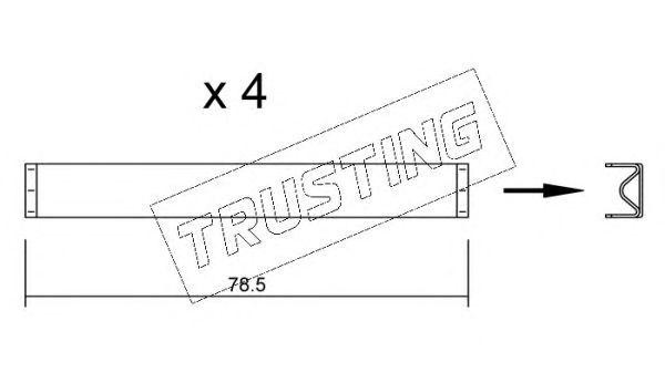 Комплектующие, колодки дискового тормоза KIT030 TRUSTING