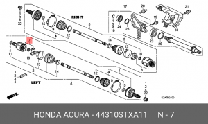 ШРУС 44310STXA11 HONDA